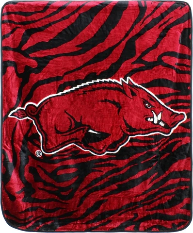 Arkansas Razorbacks Raschel Throw Blanket, 60 in by 50 In Cover