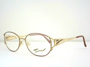 TURA Mod 924 Women's Metal Eyeglass Frames Vintage Made in Japan 1990s NOS - Picture 1 of 5