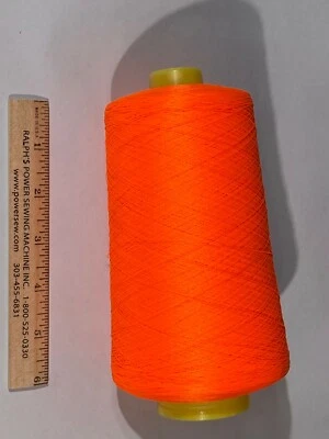 A&E Wildcat Plus Tex-24 Polyester Serger Thread huge 16oz Cone Orange Glow 33423 - Image 1 of 2