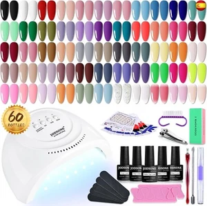 JODSONE Juego de Esmalte de Uñas de Gel de 60 Piezas con Esmalte Base UV y - Imagen 1 de 9