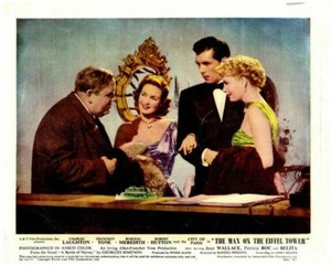 The Man On The Eiffel Tower Original Lobby Card Charles Laughton Patricia Roc