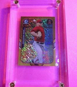 Sean Newcomb 2015 Bowman Gold Refractor Mini #d /50 Chrome Shimmer Farm's Finest - Picture 1 of 1
