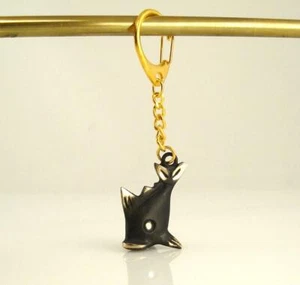 Walter BOSSE Vienna Key Ring FISH Keychain Patinated Brass Bronze era - Picture 1 of 5