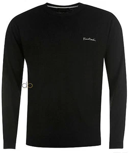HERREN PIERRE CARDIN GRÖSSE 3XL-6XL SCHWARZ PULLOVER FEINSTRICK PULLOVER AM NÄCHSTEN TAG POST - Bild 1 von 2