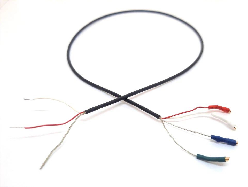 Turntable tonearm cable HQ 2 channels, shielded cables 400MM - Image 1 of 1