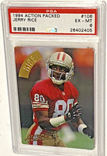 1994 Action Packed Jerry Rice #106 🔥PSA 6🔥POP 2 ✌️🏈49ers ~1st Ballot HOF🏈