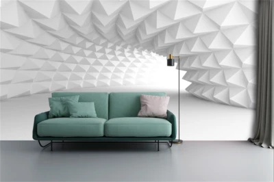 3D Abstract Arch Tunnel Self-Adhesive Wallpaper Wall Mural Large Poster for Home - Image 1 of 4