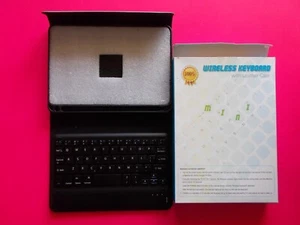 Wireless Keyboard With Leather Case - Mini Grey - Brand New - Photo 1 sur 7
