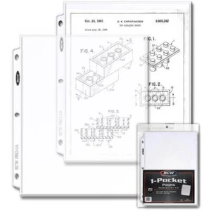 BCW 1 bolsillo protector para almacenamiento de páginas (8" 1/2 x 11" / 20 págin - Imagen 1 de 1