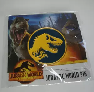 Jurassic World Pin T-Rex Dinosaur Skeleton Skull Movie Logo Loot Crate Excl - Picture 1 of 3