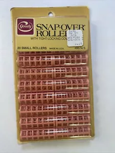 Vtg New 1977/82 Goody Snap-over Hair Rollers Tight-Locking 20 Small Pink Rollers - Picture 1 of 3