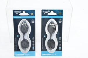 2 Speedo Vanquisher Optical Swim Goggles, Smoke, Adult -1.50 Diopter - Picture 1 of 5