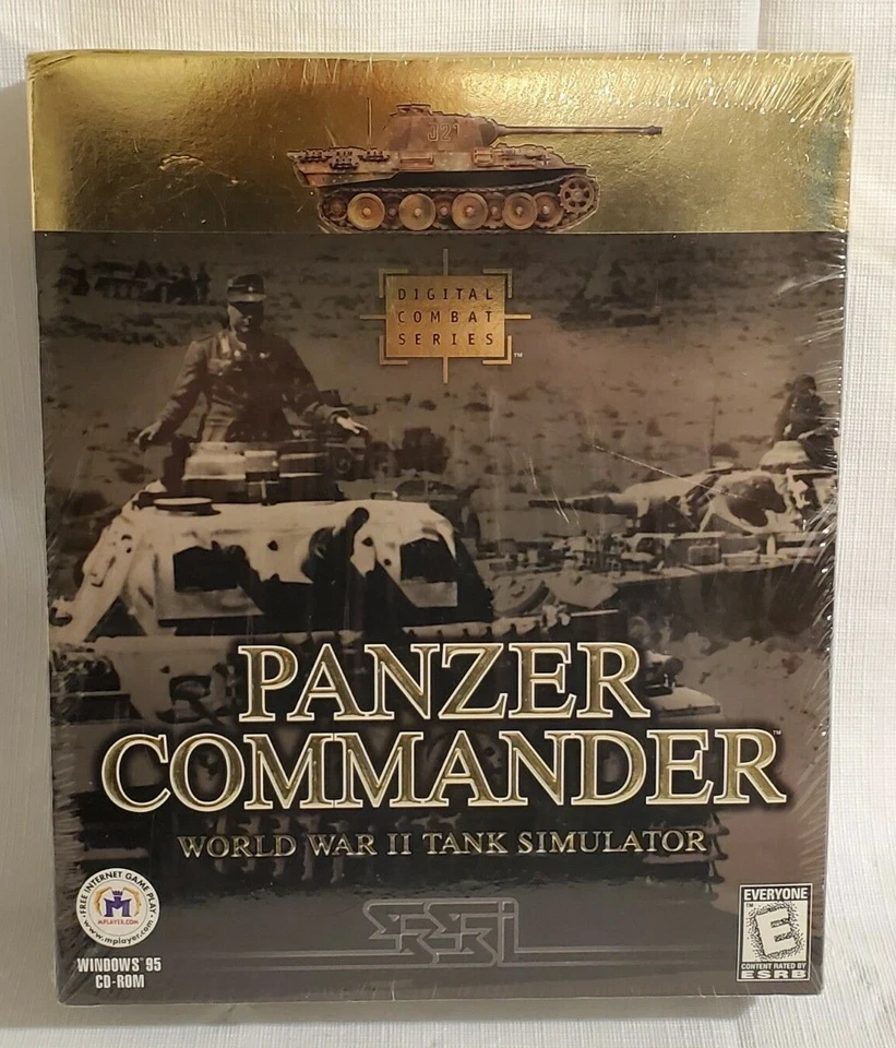 Vintage SSI Panzer Commander WWII PC CD-ROM w/ Outer Box Manual Reference Card