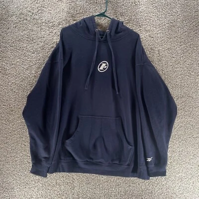 Allen Iverson Hoodie Sweatshirt Mens 2XL XXL Blue Pullover Reebok The Answer - Image 1 of 4