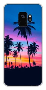 Coque en silicone imprimée compatible Samsung Galaxy S9 Palmiers colorés - Photo 1 sur 3