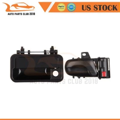 2x manijas de puerta interiores y exteriores delanteras izquierda para SUZUKI SWIFT Geo Metro 89-94 Foto 1 de 4