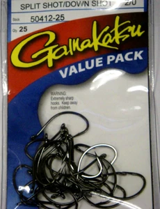 Gamakatsu Split Shot Drop Shot Bass Haken Gr. 2/0 Haken Wertpaket 50412-25 25er-Pack - Bild 1 von 1