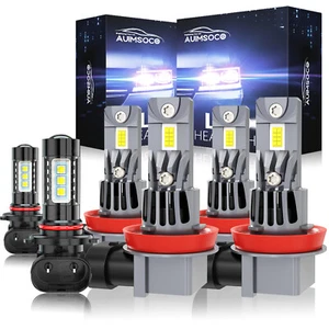 For Chrysler Town & Country 2008 2009 6x Combo LED Headlight Fog Light Bulbs Kit - Picture 1 of 13