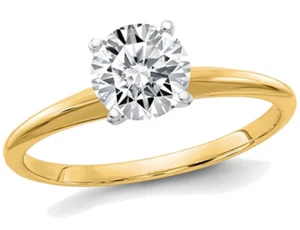 14K Yellow Gold Moissanite Engagement Ring 1.00 Carat (ctw) - Picture 1 of 5