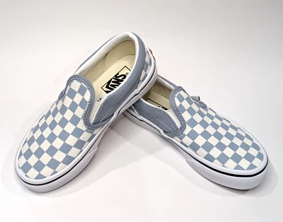 Zapatos de skate Vans Classic Checkerboard azul claro/blanco sin cordones para niños-talla 12 nuevos sin caja Foto 1 de 4