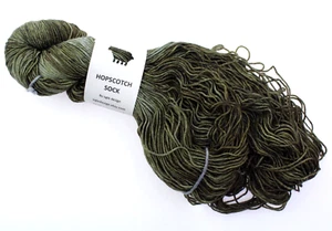 Ogle HOPSCOTCH SOCK - 80% SUPERWASH MERINO / 20% Nylon - 4oz / 434 yds - Green - Picture 1 of 2
