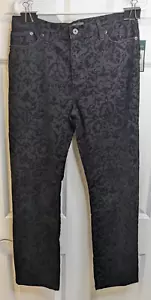 LRL Lauren Jeans, raised velour floral pattern, size 12P, New with tags. - Picture 1 of 5