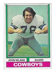 1974 TOPPS FOOTBALL JOHN NILAND #80 DALLAS COWBOYS LOW GRADE - Picture 1 of 2