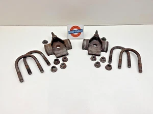 88-97 FORD F450 Front Axle Beam Upper Spring Plate U Bolt Pair F4TA-5458-AB - Bild 1 von 12