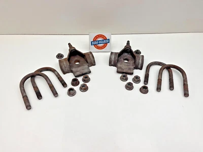 88-97 FORD F450 Front Axle Beam Upper Spring Plate U Bolt Pair F4TA-5458-AB - Imagem 1 de 4