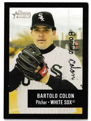 2003 Bowman Heritage Black Border Signature Bartolo Colon #107 Chicago White Sox - Image 1 of 3