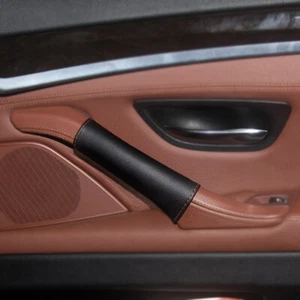 Panel de manija de puerta de micro cuero negro para BMW Serie 5 F10 - Imagen 1 de 6