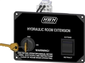 HWH CORPORATION AP53568 HYDRAULIC ROOM EXTENSION CONTROL PANEL w/KEYS *C5 - Picture 1 of 2
