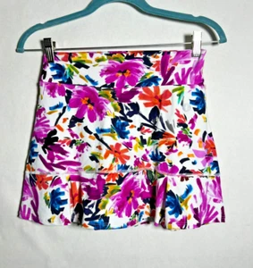 Dona Jo Glide Skirt / Skort Flore 17" Floral Print size 1 S Tennis Pickleball - Picture 1 of 8