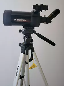 Celestron C90mm Maksutov Spotting Scope #52268 with Adjustable Tripod - Picture 1 of 7