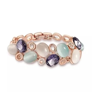 Moda Lo último Elegante Brazalete de Cristal Austriaco de Oro Rosa para Mujeres y Niñas - Imagen 1 de 5
