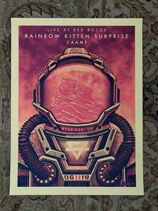 Rainbow Kitten Surprise & Caamp Poster RED ROCKS 2019 #/550 OFFICIAL Show Print - Picture 1 of 9