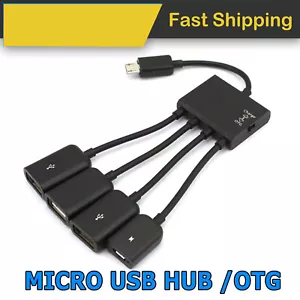 Micro USB Lade OTG Hub Splitter Kabel für Smartphone Android Tablet 4 in 1 - Bild 1 von 7