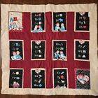 Vintage Raggedy Ann & Andys Soft Abc Book Quilt 3' x 3' Red Black Block Pattern