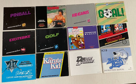 12  Original NES Manuals Kid Icarus Rambo Karate Kid Captain Commando Mickey