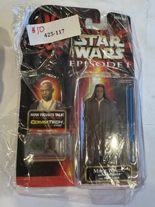 Hasbro Star Wars Episode 1 Mace Windu mit Lichtschwert Actionfigur Commtech 1998 - Bild 1 von 2