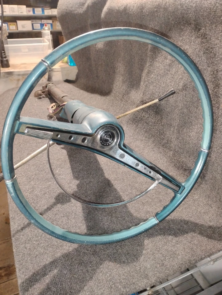 Steering Wheel And Column 63  Chevy Impala    - Image 1 of 4