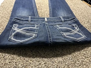 ARIAT REAL MID RISE STRAIGHT DESIGNER JEANS WOMENS SIZE 34 - Photo 1/4