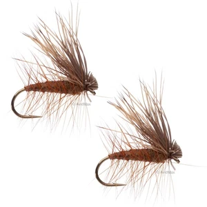 Umpqua Elk Hair Caddis Brown 2 Pack Dry Fly Fishing Flies - Picture 1 of 2