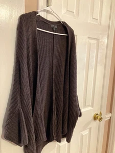 Barefoot Dreams Cozy Chic Lite (braun/gerippt Achselzucken/vorne offen) Strickjacke - Damen XL - Bild 1 von 6