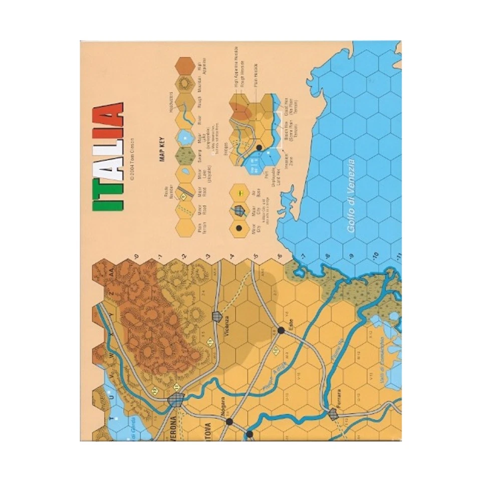 Avalon Hill WWII Pays Combat Anzio - Tom Oleson Italia Module, Cartes Only! VG+ - Photo 1/1