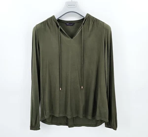 M&S Damen Bluse Blusenshirt Langarmshirt aus Viskose in Gr. 40 - Bild 1 von 6
