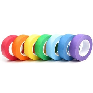 Zolvixar Colored Masking Tape - 7 Packs Colorful Artist Tape Painters Tape for - Picture 1 of 7