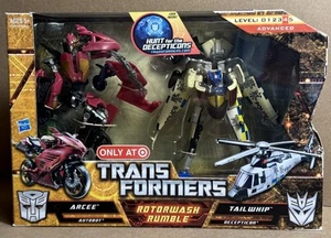 Transformers Rare Target Exclusive ROTORWASH RUMBLE Arcee vs Tailwhip 2010 NEW - Picture 1 of 2