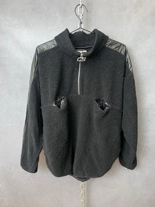 CMMN SWDN MENS LEROY BLACK FLEECE PULLOVER Top M READ - Picture 1 of 8