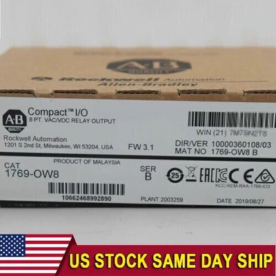 New Sealed AB 1769-OW8 /B CompactLogix Relay Output Module 1769OW8 US Free Tax - Image 1 of 2